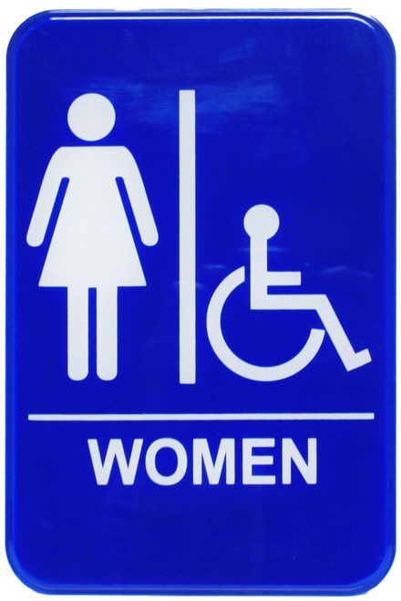Thunder Group PLIS6909BL 6" x 9" White Information Symbol Sign
