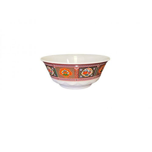 Thunder Group 5275TP 34 Oz. Melamine Peacock Scalloped Bowl