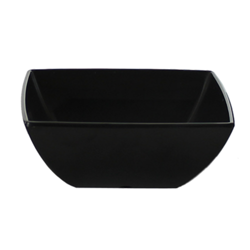 Thunder Group 69003BK 2.5 Oz. Black Square Melamine Classic Bowl