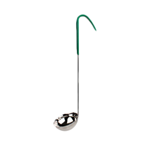 Thunder Group SLOL205 4 Oz. Green One Piece Stainless Steel Serving Ladle