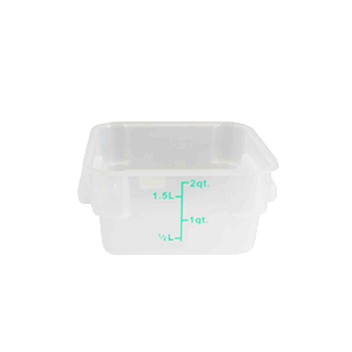 Thunder Group PLSFT002TL 2 Qt. Translucent Square Polypropylene Food Storage Container