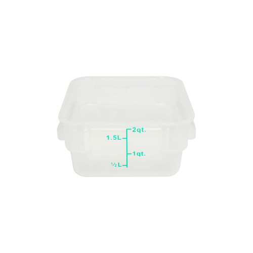 Thunder Group PLSFT002TL 2 Qt. Translucent Square Polypropylene Food Storage Container