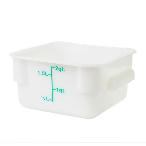 Thunder Group PLSFT002PP 2 Qt. White Polypropylene Square Food Storage Container