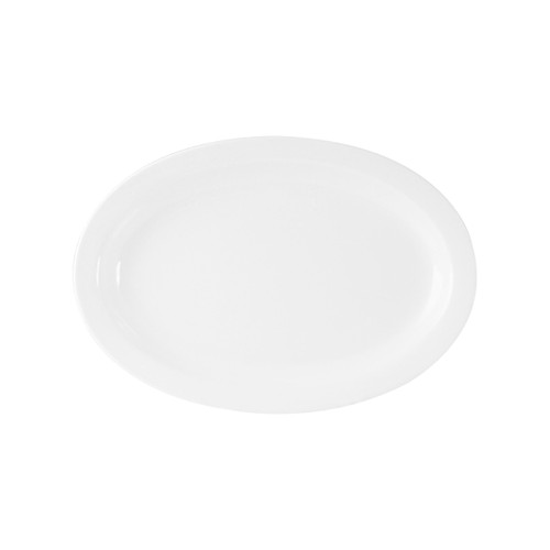 Thunder Group NS515W 13.25" W x 9.63" D NuStone White Melamine Oval Platter