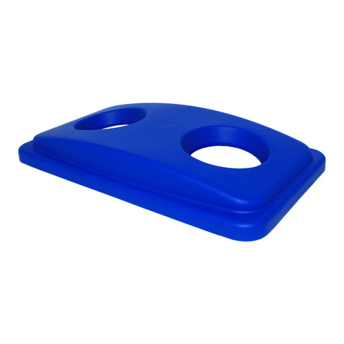 Thunder Group PLTC023RC 23 Gal. Blue Plastic Rectangular Recycling Container Lid