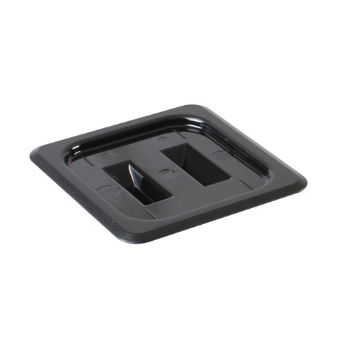 Thunder Group PLPA7160CBK 1/6 Size Black Polycarbonate Food Pan Cover