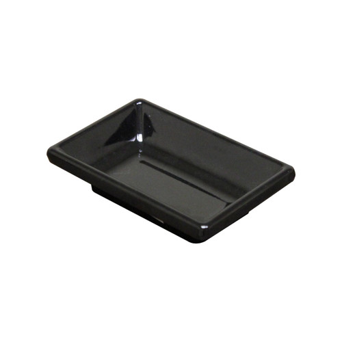 Thunder Group 19001BK 2 Oz. Black Rectangular Melamine Classic Sauce Dish