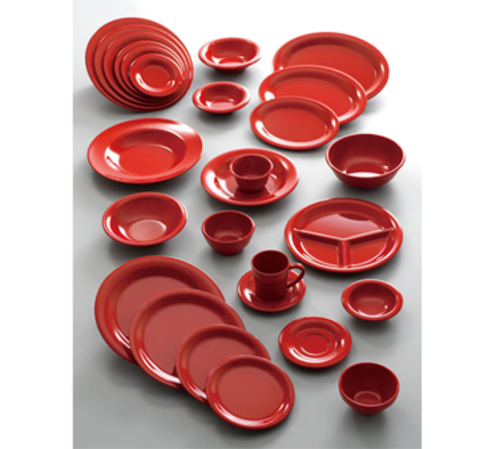 Thunder Group CR209PR 9.5" W x 7.25" D Pure Red Melamine Oval Platter