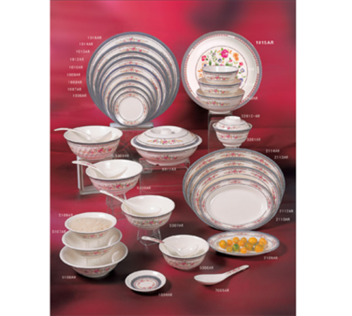 Thunder Group 1007AR 6.88" Dia. Melamine Rose Round Plate