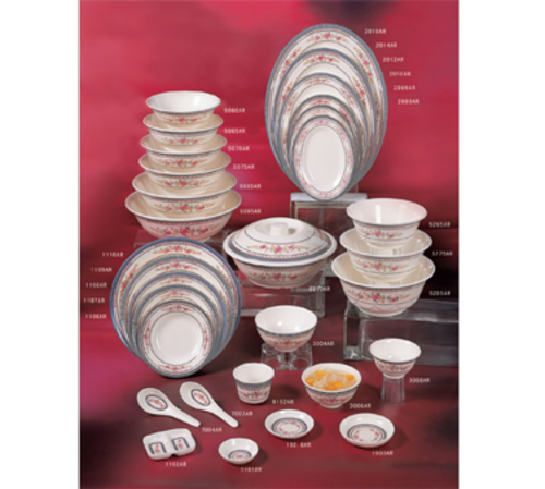 Thunder Group 2014AR 14" W x 10" D Melamine Rose Oval Platter