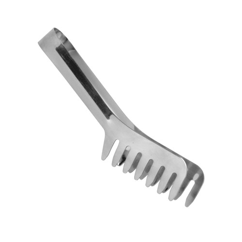 Thunder Group SLTG208 8" L Stainless Steel Spaghetti Tongs