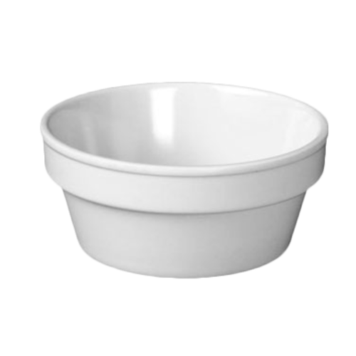 Thunder Group NS502W 2.5 Oz. NuStone White Melamine Fluted Ramekin