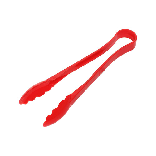 Thunder Group PLSGTG012RD 12" Red Polycarbonate Scallop Serving Tongs