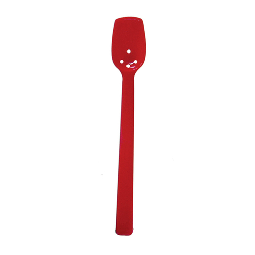 Thunder Group PLBS110RD 0.75 Oz. Red Polycarbonate Perforated 10" Buffet Spoon