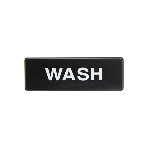 Thunder Group PLIS9341BK 9" W x 3" H "Wash" Information Symbol Sign