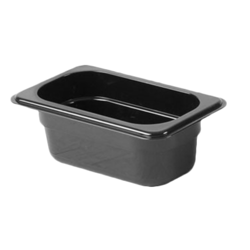 Thunder Group PLPA8192BK 1/9 Size Black Polycarbonate Food Pan