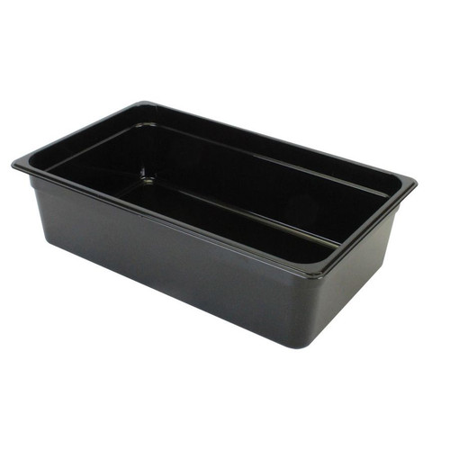 Thunder Group PLPA8006BK Full Size Black Polycarbonate Food Pan