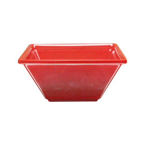 Thunder Group PS5005RD 11 Oz. Red Melamine Square Bowl