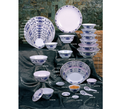 Thunder Group 2112TB 16 Oz. Melamine Lotus Oval Deep Platter