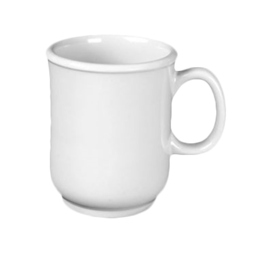 Thunder Group ML901W 8 Oz. NuStone White Melamine with Handle Bulbous Mug