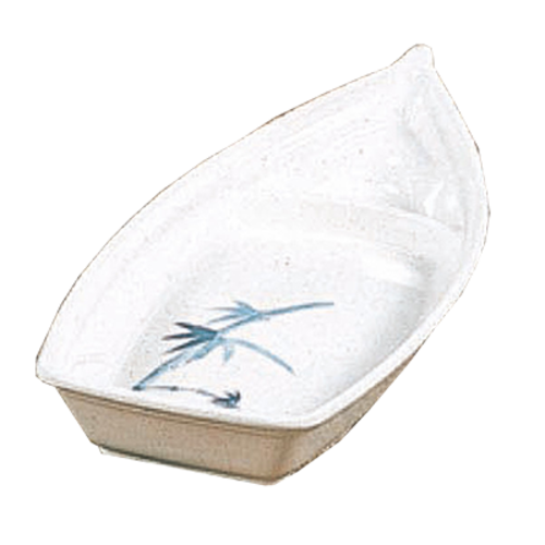 Thunder Group 8004BB 13 Oz. Blue Bamboo Melamine Sushi Boat