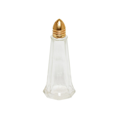 Thunder Group GLTWTS201 1 Oz. Glass Base with Gold Plated Bullet Cap Salt or Pepper Shaker