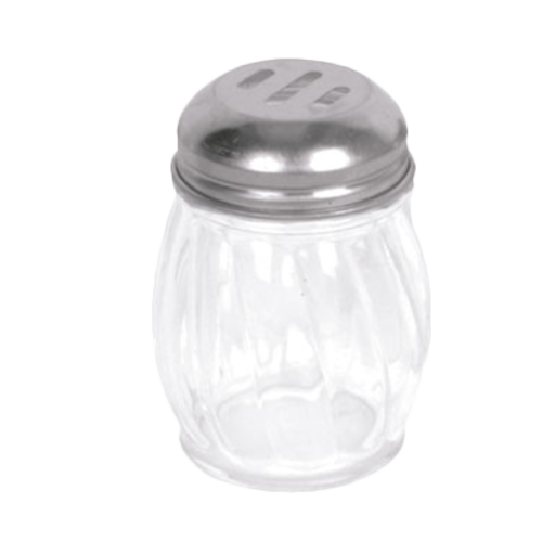 Thunder Group GLTWCS006 6 Oz. Clear Glass Slotted Top Cheese Shaker