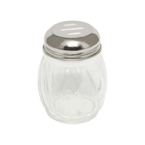 Thunder Group GLTWCS006 6 Oz. Clear Glass Slotted Top Cheese Shaker