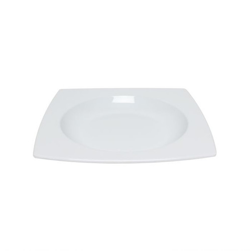 Thunder Group 63010WT 22 Oz. White Square Melamine Pasta Bowl