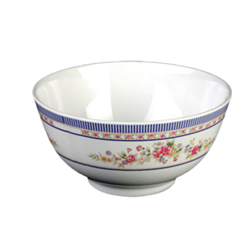 Thunder Group 5208AR 56 Oz. Melamine Rose Round Rice Bowl