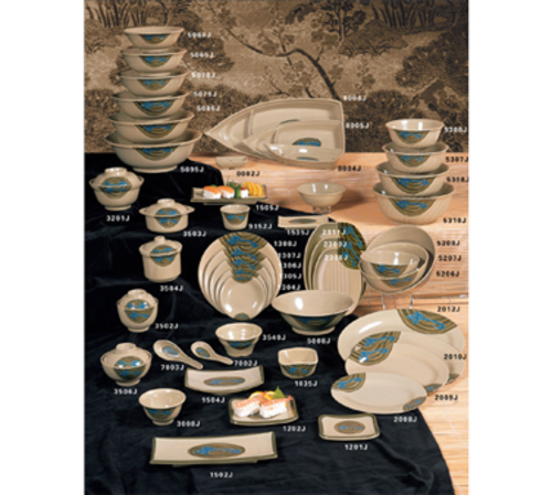 Thunder Group 1535J 5.25" W x 3.25" D Melamine Wei Rectangular Plate