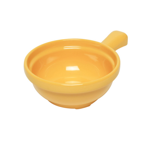 Thunder Group CR305YW 10 Oz. Yellow Melamine Soup Bowl with Handle