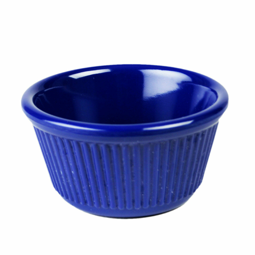 Thunder Group ML532CB1 4 Oz. Cobalt Blue Melamine Round Fluted Ramekin