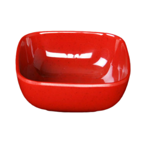 Thunder Group PS3103RD 5 Oz. Red Melamine Square Bowl