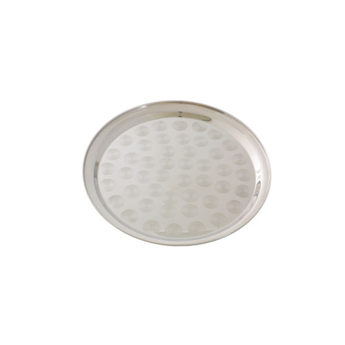Thunder Group SLCT314 14" W Round Stainless Steel Serving Tray