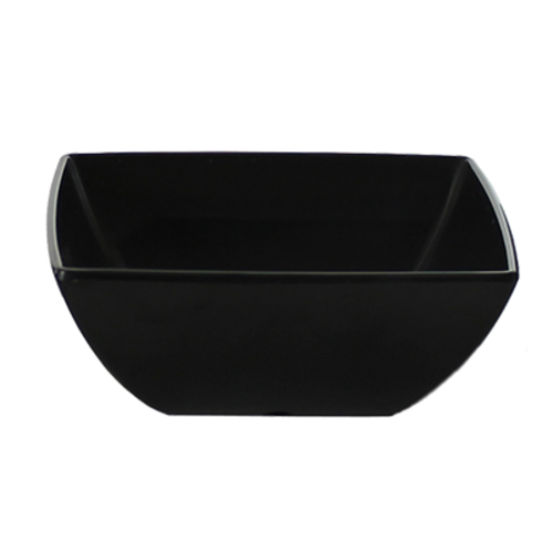 Thunder Group 69004BK 8 Oz. Black Square Melamine Classic Bowl