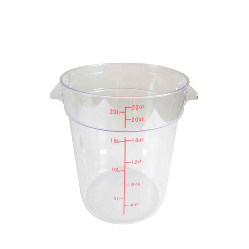 Thunder Group PLRFT322PC 22 Qt. Clear Round Polycarbonate Food Storage Container