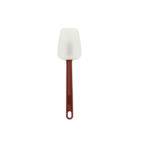Thunder Group PLSP010SHR 10" Long Silicone Blade with Red Plastic Handle Scraper or Spoon