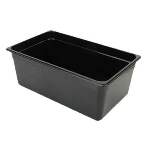 Thunder Group PLPA8008BK Full Size Black Polycarbonate Food Pan