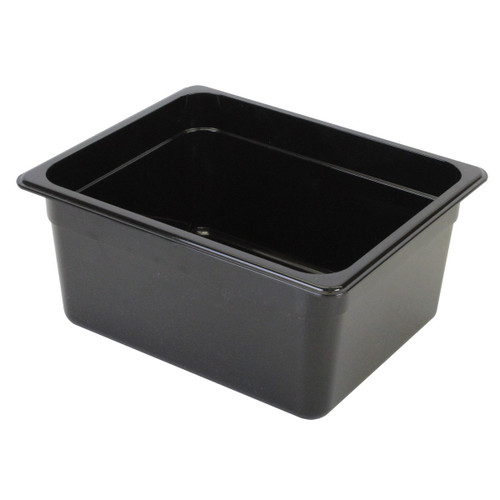 Thunder Group PLPA8126BK 1/2 Size Black Polycarbonate Food Pan