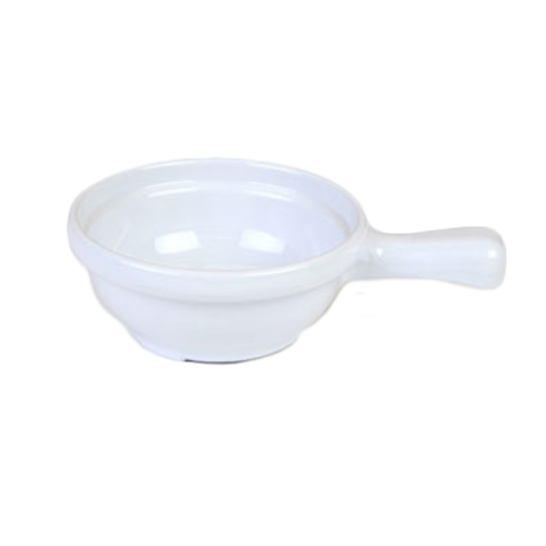 Thunder Group CR305W 10 Oz. White Melamine Soup Bowl with Handle