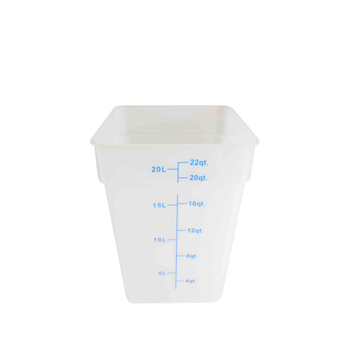 Thunder Group PLSFT022TL 22 Qt. Translucent Square Polypropylene Food Storage Container