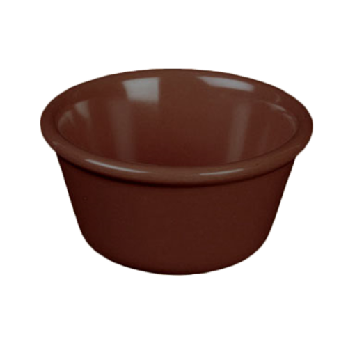 Thunder Group ML536C1 2.5 Oz. Chocolate Melamine Round Smooth Ramekin