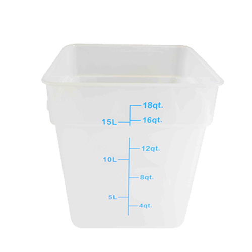 Thunder Group PLSFT018TL 18 Qt. Polypropylene Square Food Storage Container