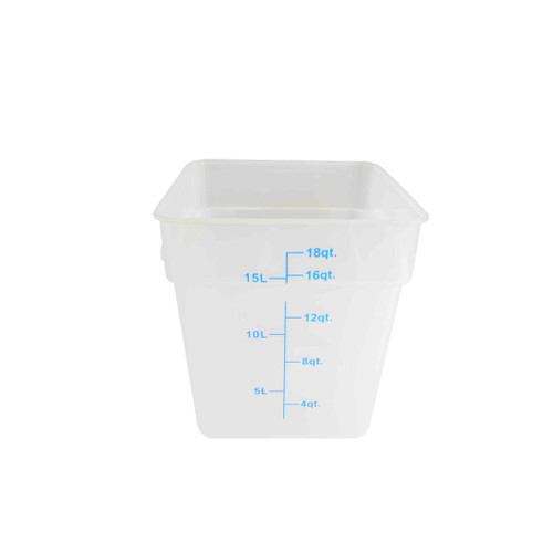 Thunder Group PLSFT018TL 18 Qt. Polypropylene Square Food Storage Container