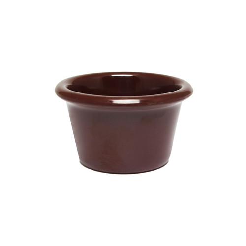 Thunder Group ML534C1 1.5 Oz. Chocolate Melamine Round Smooth Ramekin