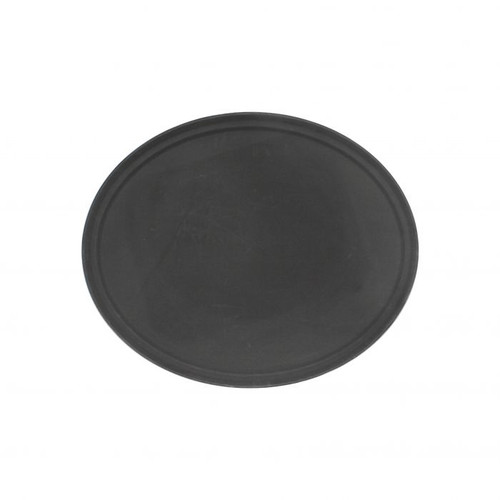 Thunder Group PLST2700BL 22" W x 27" D Black Polypropylene Oval Serving Tray