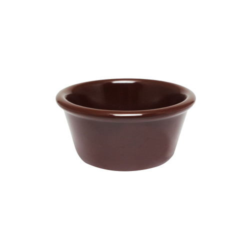 Thunder Group ML537C1 3 Oz. Chocolate Melamine Round Smooth Ramekin