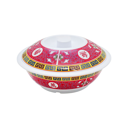 Thunder Group 8010TR 75 Oz. Melamine Longevity with Lid Serving Bowl