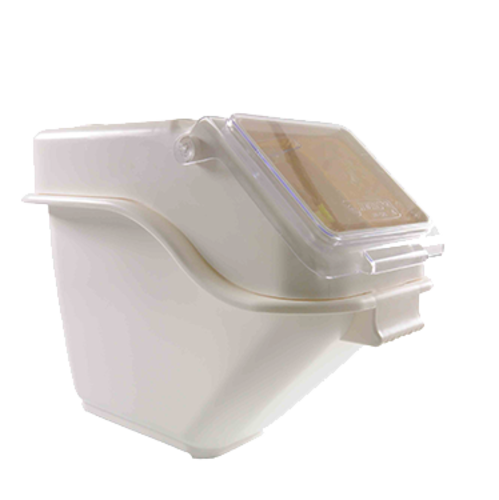 Thunder Group PLIB005S 5 Gal. White Polypropylene Shelf Ingredient Bin